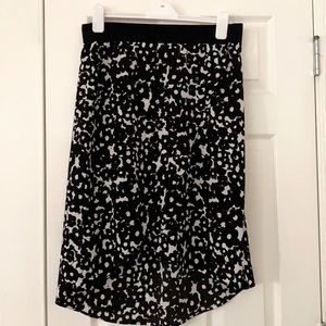 Cabi black and white wrap skirt.